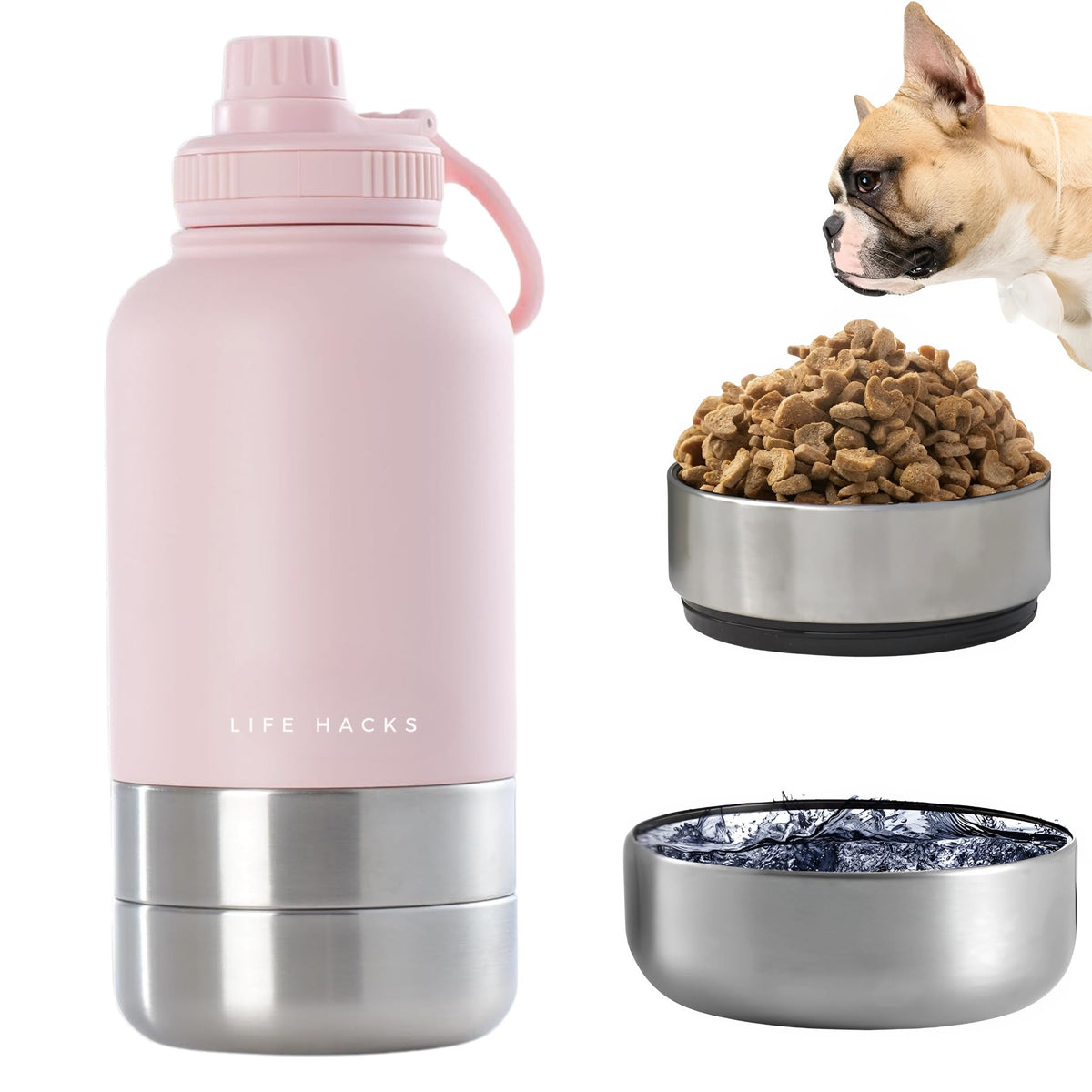 3-in-1 Dog Water Bottle (32oz/ 1L)
