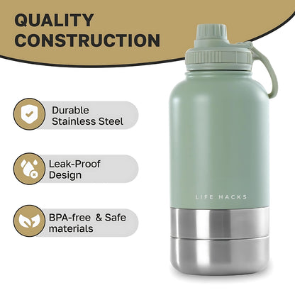 3-in-1 Dog Water Bottle (32oz/ 1L)