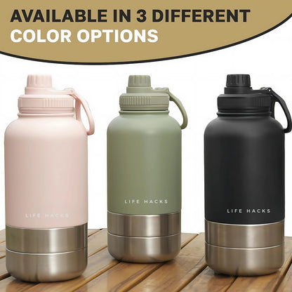 3-in-1 Dog Water Bottle (32oz/ 1L)
