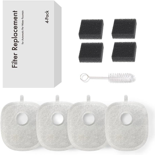 4-Pack Replacement Filters Value Pack for Cat Water Fountain