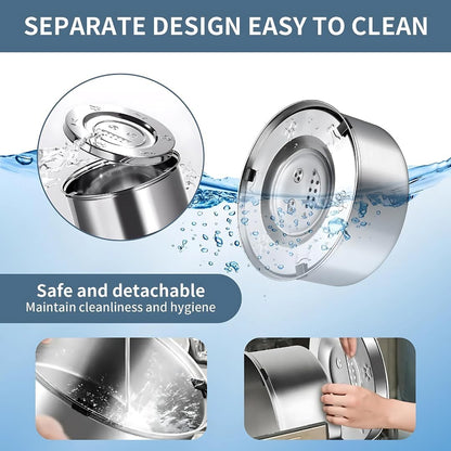 Non-Spill Stainless Steel Slow Drinking Bowl for Dogs & Cats (1L)