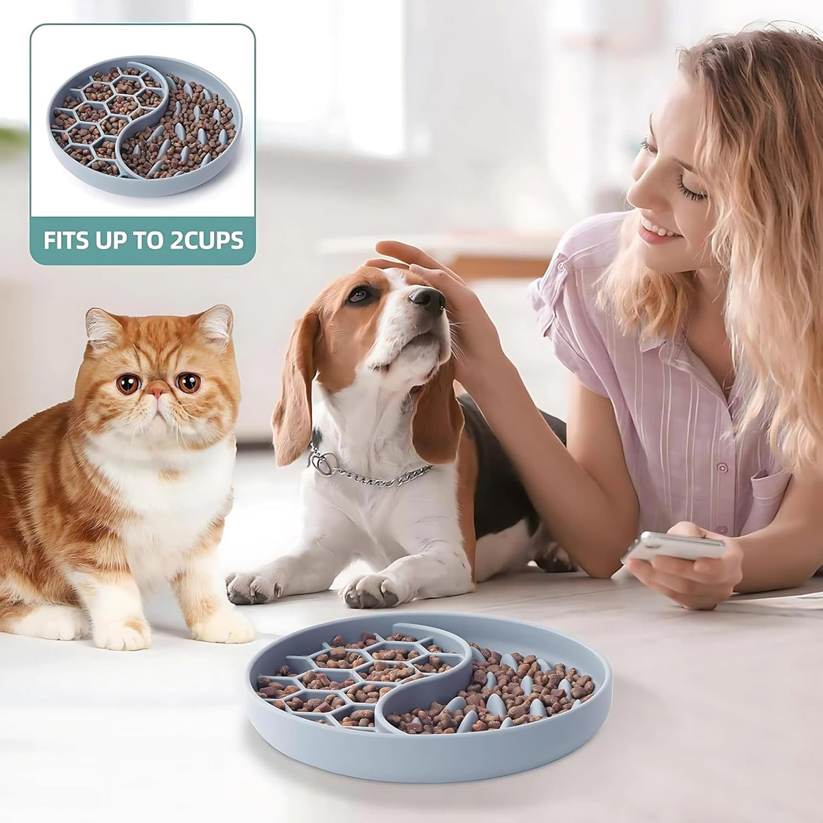 Silicone Slow Feeding Bowl for Dogs & Cats