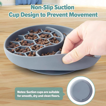 Silicone Slow Feeding Bowl for Dogs & Cats