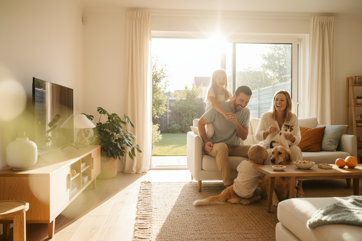 Happy family lifestyle hero banner